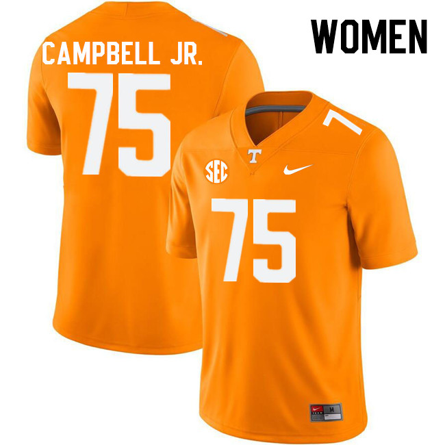 Women #75 John Campbell Jr. Tennessee Volunteers College Football Jerseys Stitched Sale-Orange